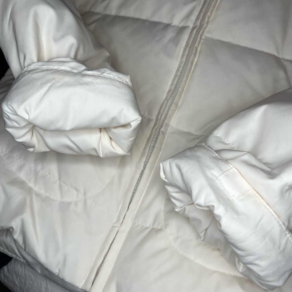 New York & Company Down Feather Filled Puffer Jacket Off White Womens Small. - Picture 10 of 10